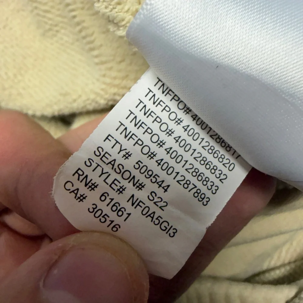 The North Face Regular Fit Mens Medium Beige Logo Cuffed Fleece Sweatpants